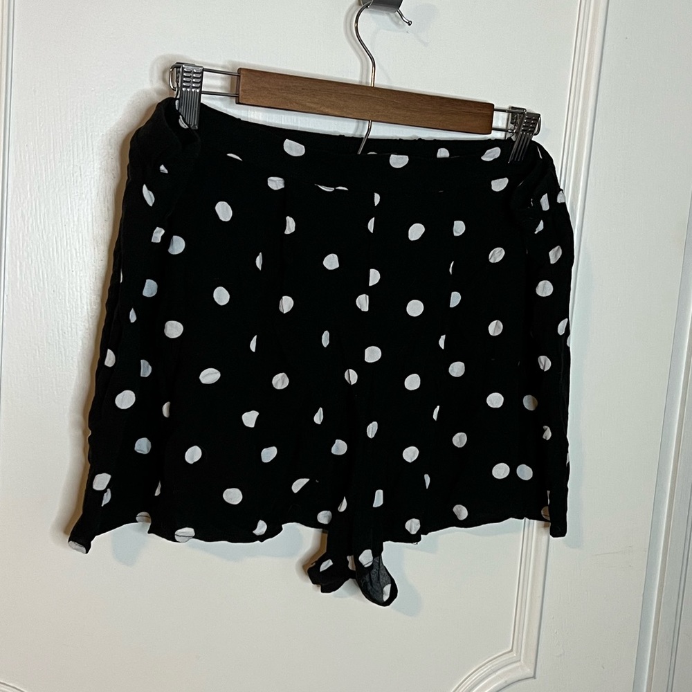 Wild Fable XXL blouse shorts black with white polka dots